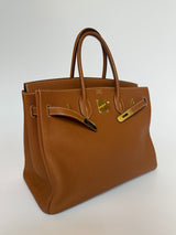 Hermès Birkin 35 In Gold Togo Leather With GHW