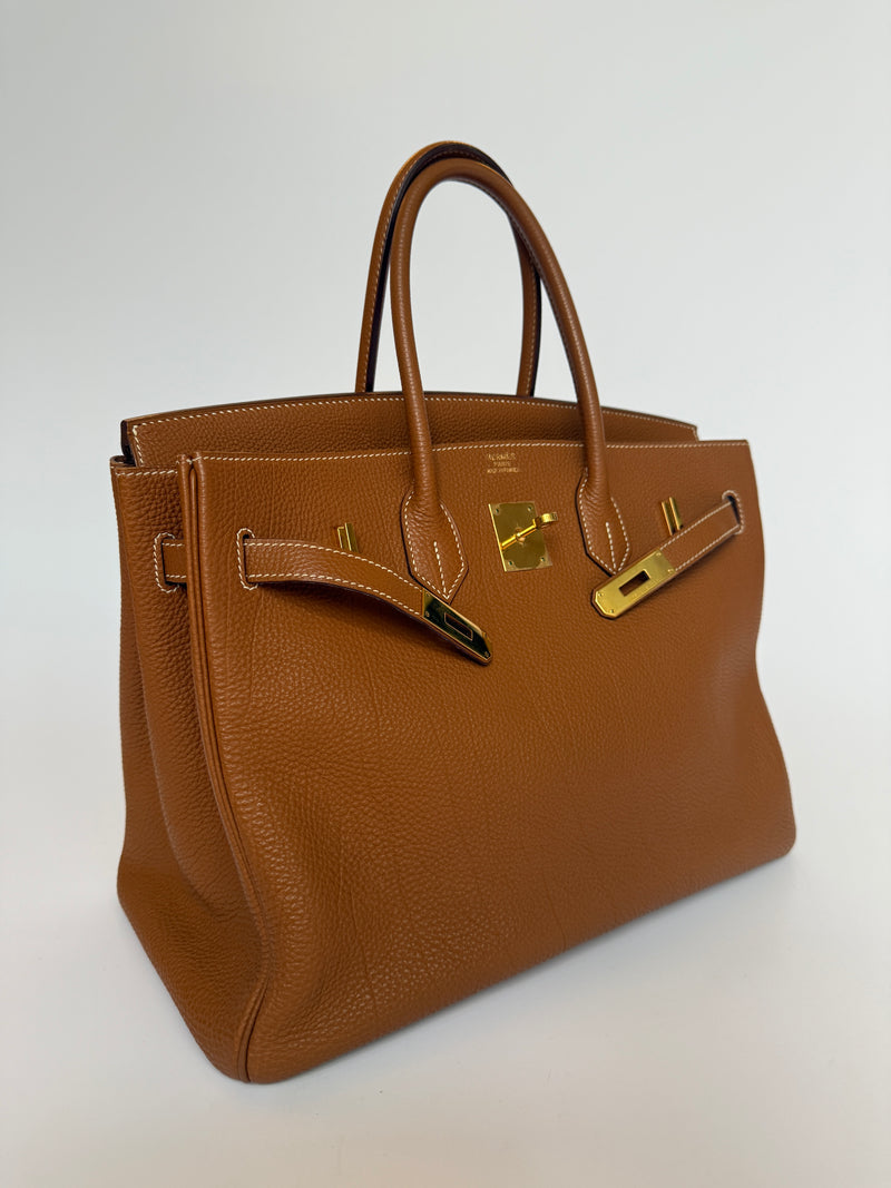 Hermès Birkin 35 In Gold Togo Leather With GHW