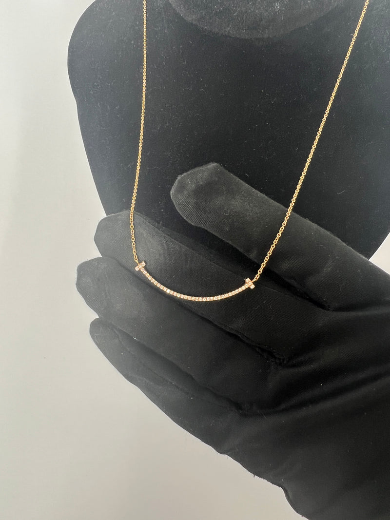 Tiffany & Co T Smile Pendant Necklace