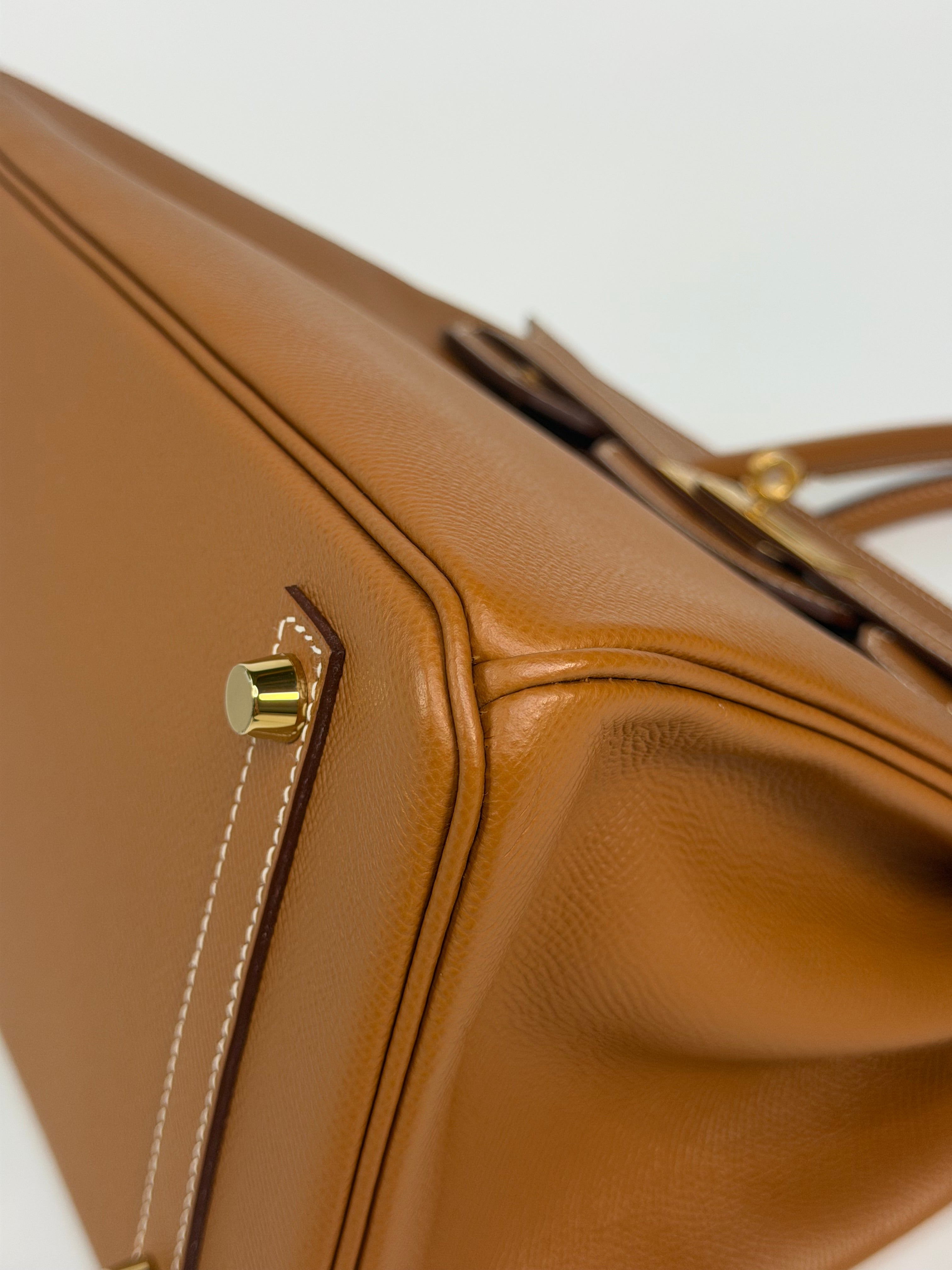 Hermès Birkin 30 In Gold Epsom Leather With Gold Hardware. Authentic and preloved in excellent condition. 