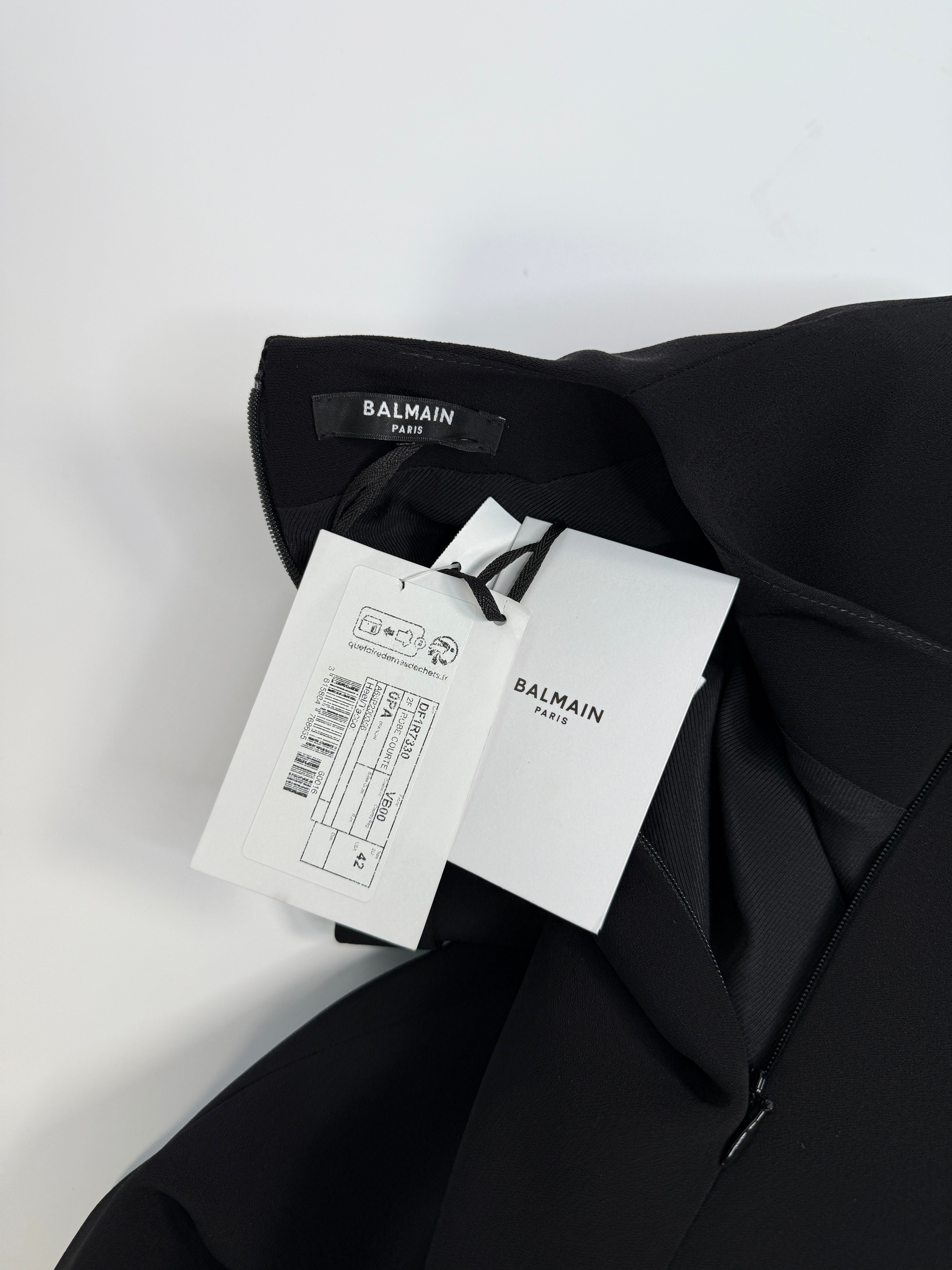 Balmain Crêpe Mini Dress  (Size UK14)