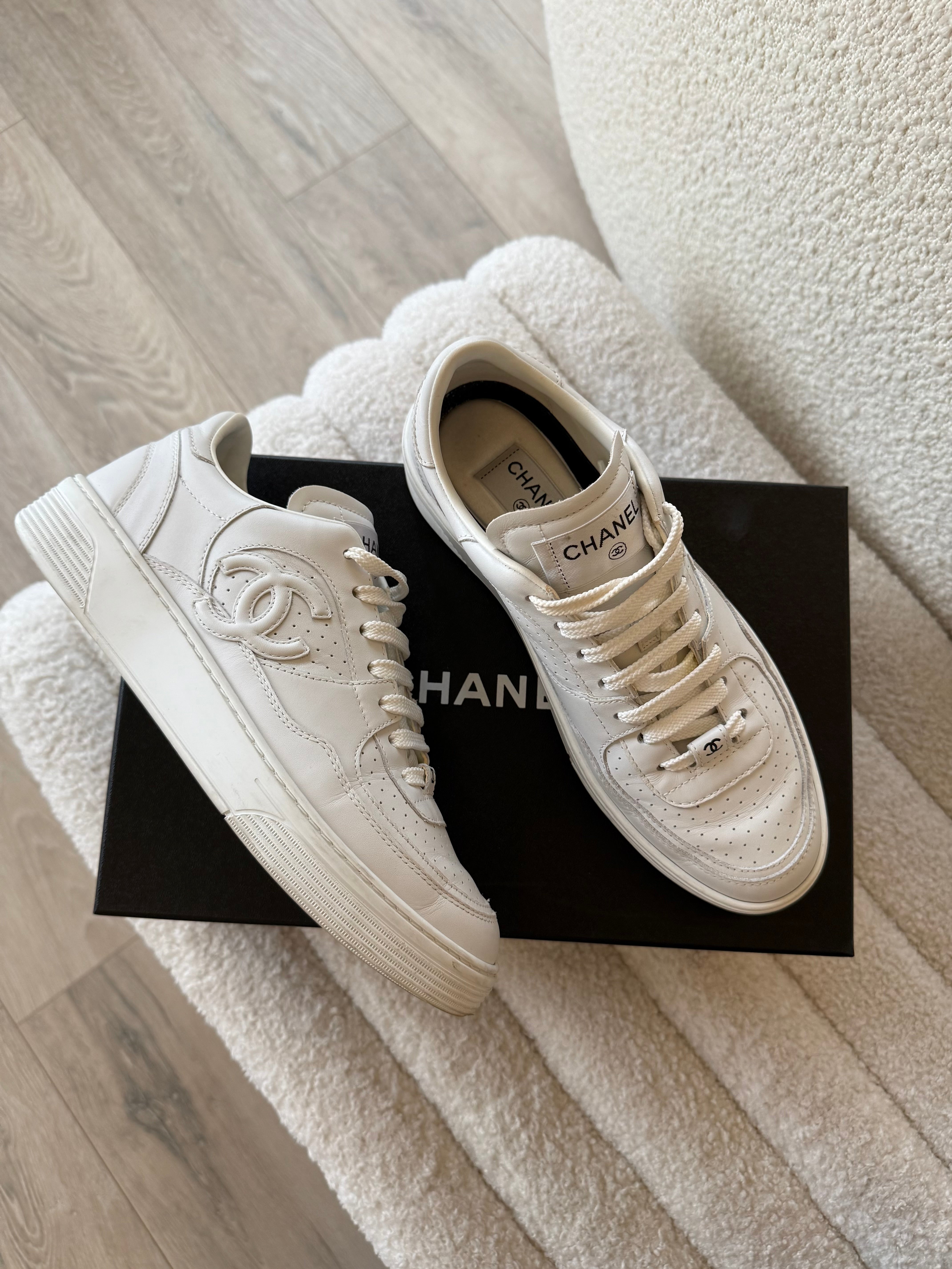 Chanel CC Logo Sneakers (Size 39.5/UK 6.5)