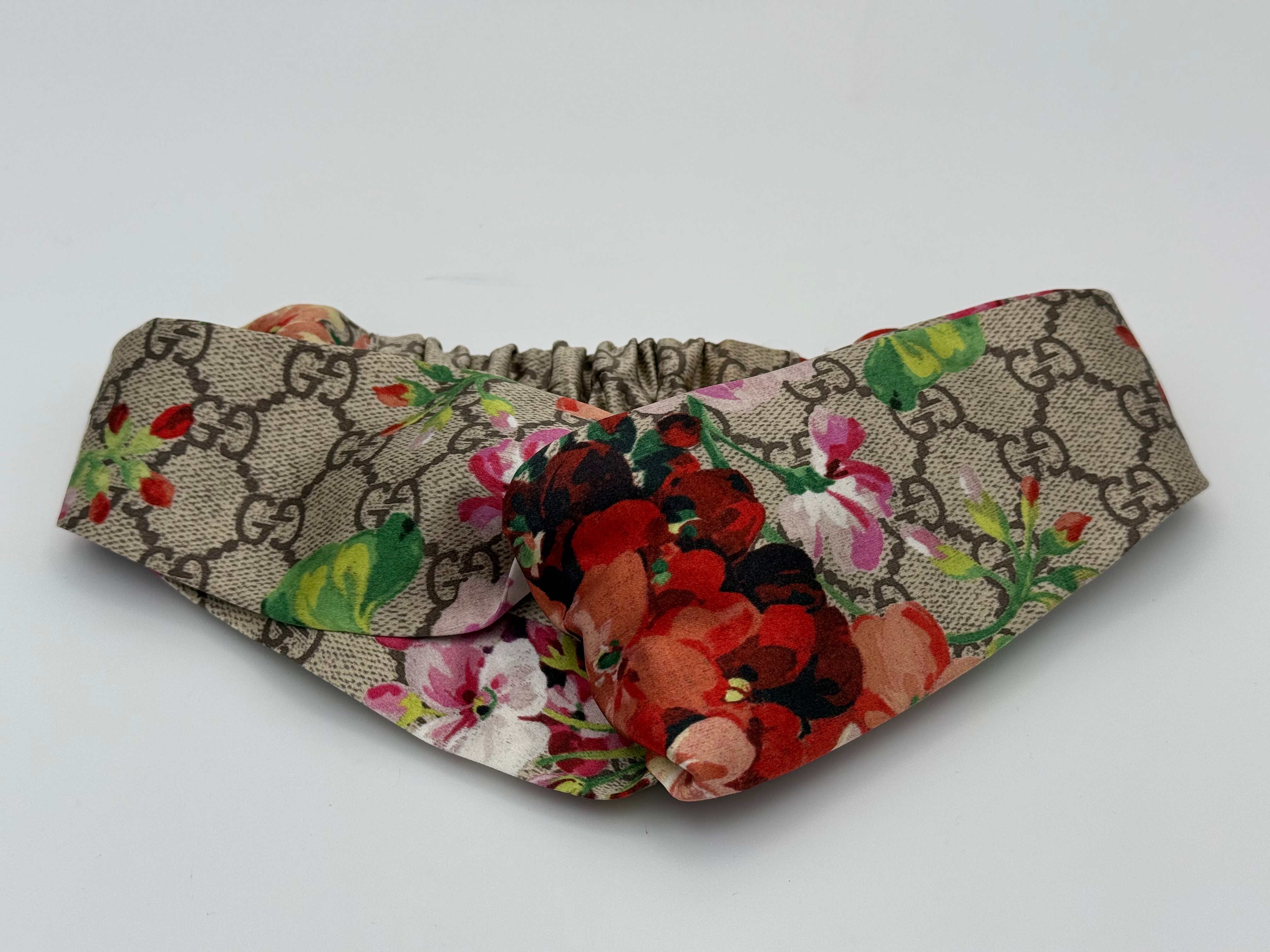 Gucci Blooms Print Silk Headband