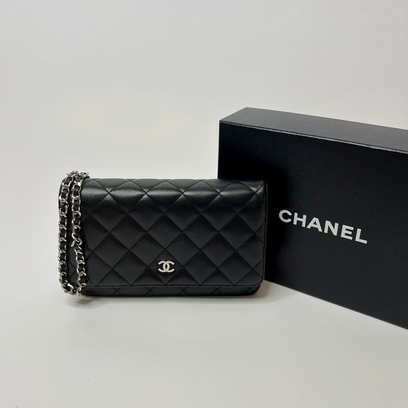 Chanel Wallet On Chain In Black Lambskin Leather