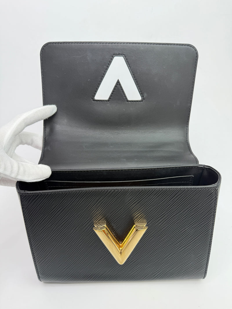 Louis Vuitton Black Epi Leather Twist MM Shoulder Bag
