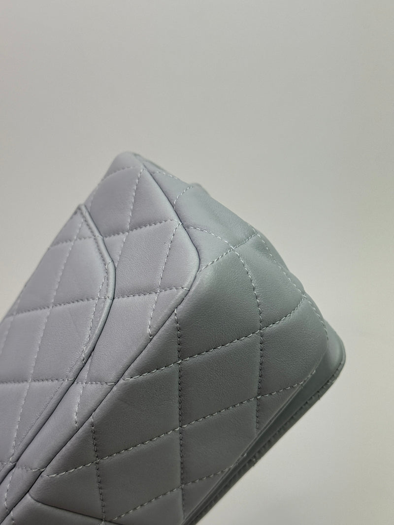 Chanel Seasonal Flap In Gris Clair Lambskin With GHW