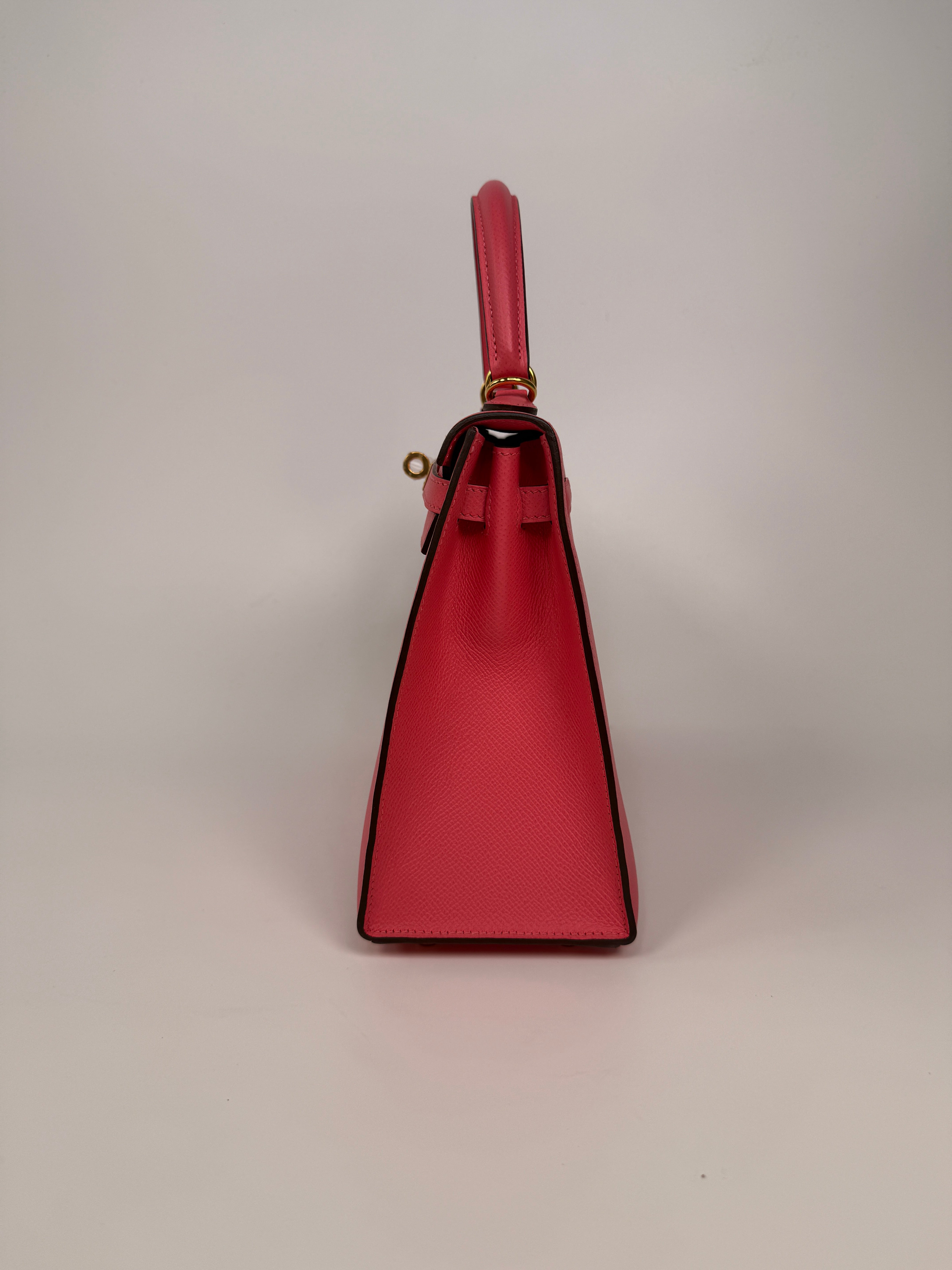 Hermès Kelly 25 In Rose Azalea Epsom Leather With Gold Hardware