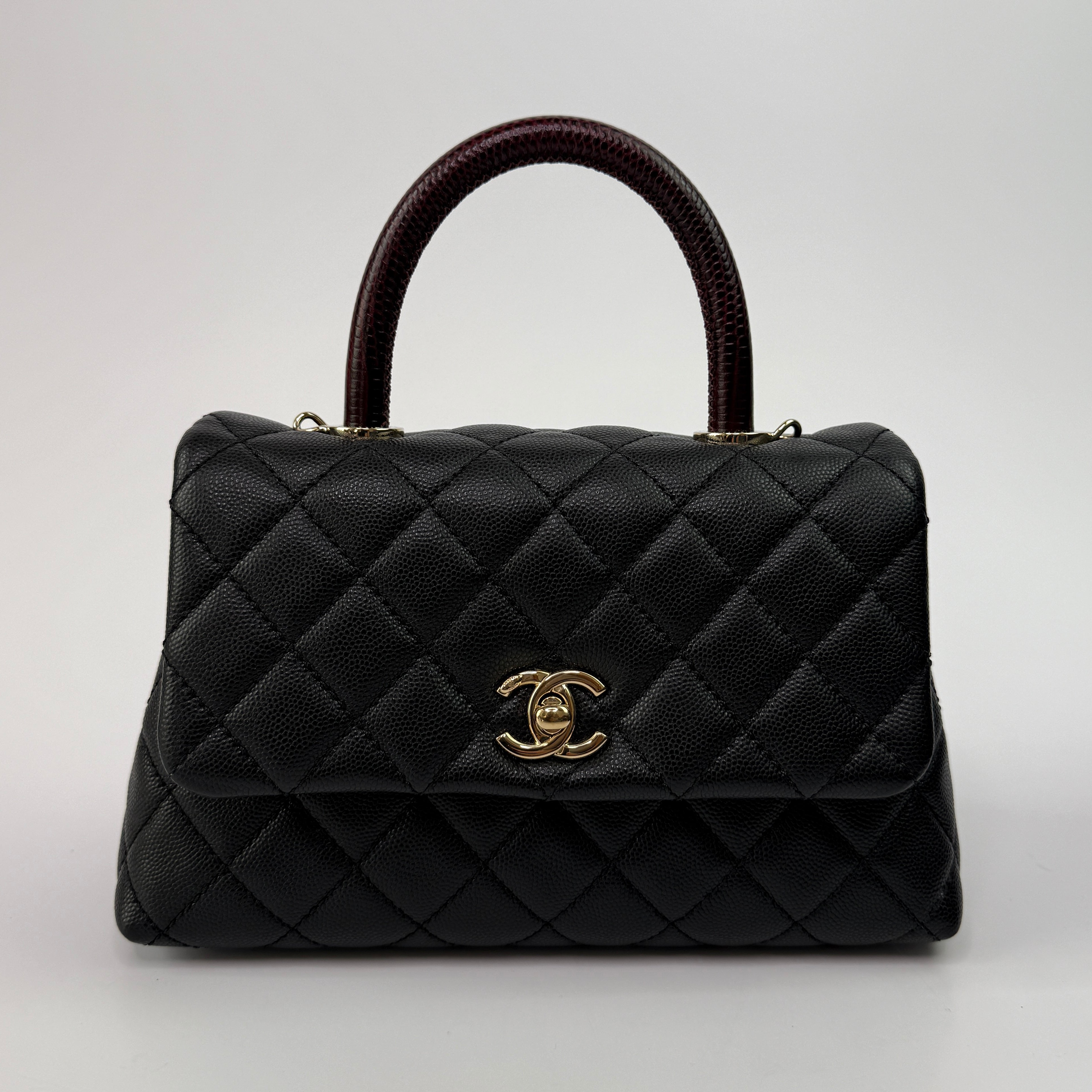 Chanel Small Coco In Black Caviar Leather With Gold Hardware
Pre Loved & Authentic 