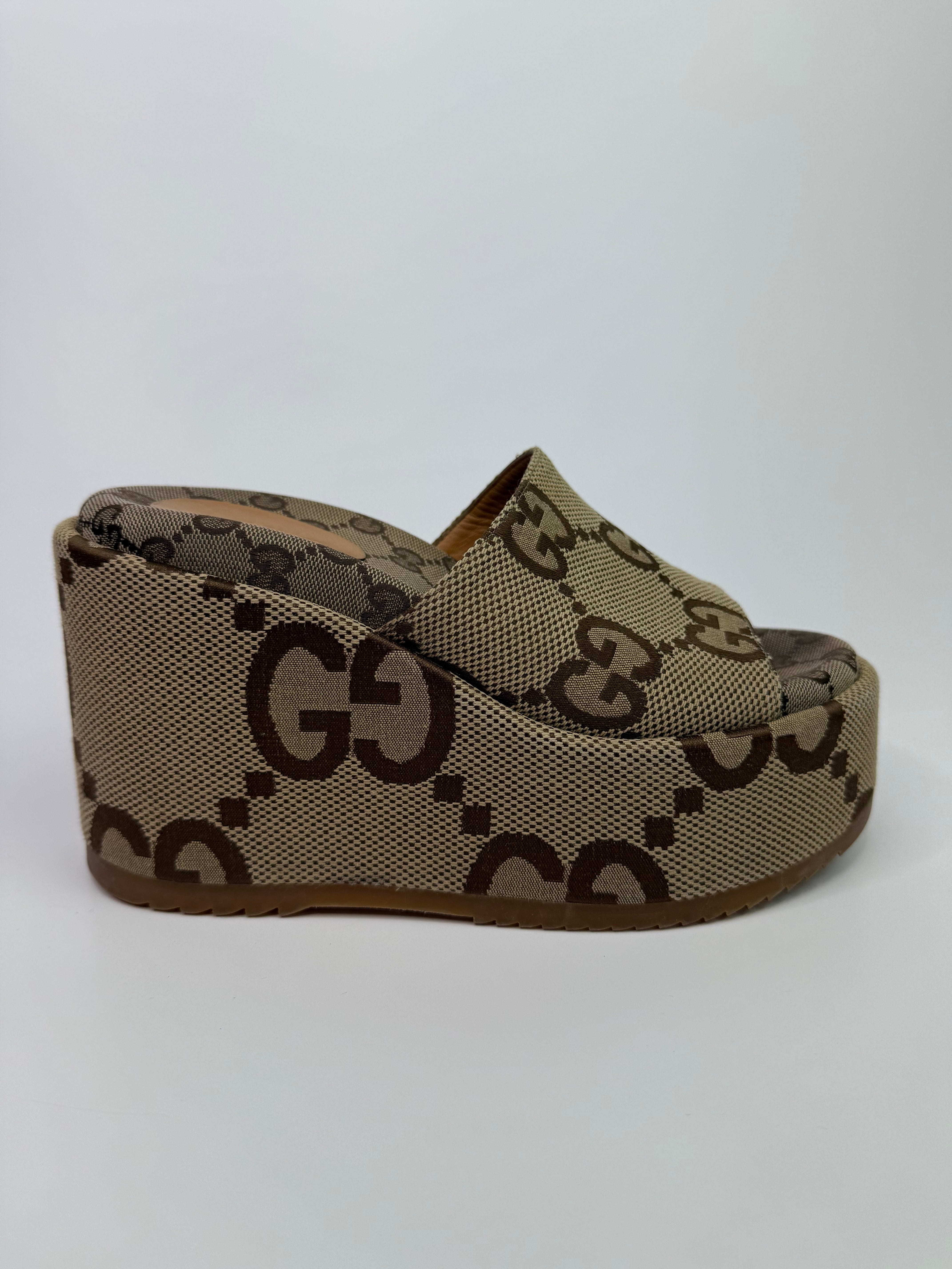 Gucci GG Angelina Platform Slides  (Size 37.5/UK 4.5)