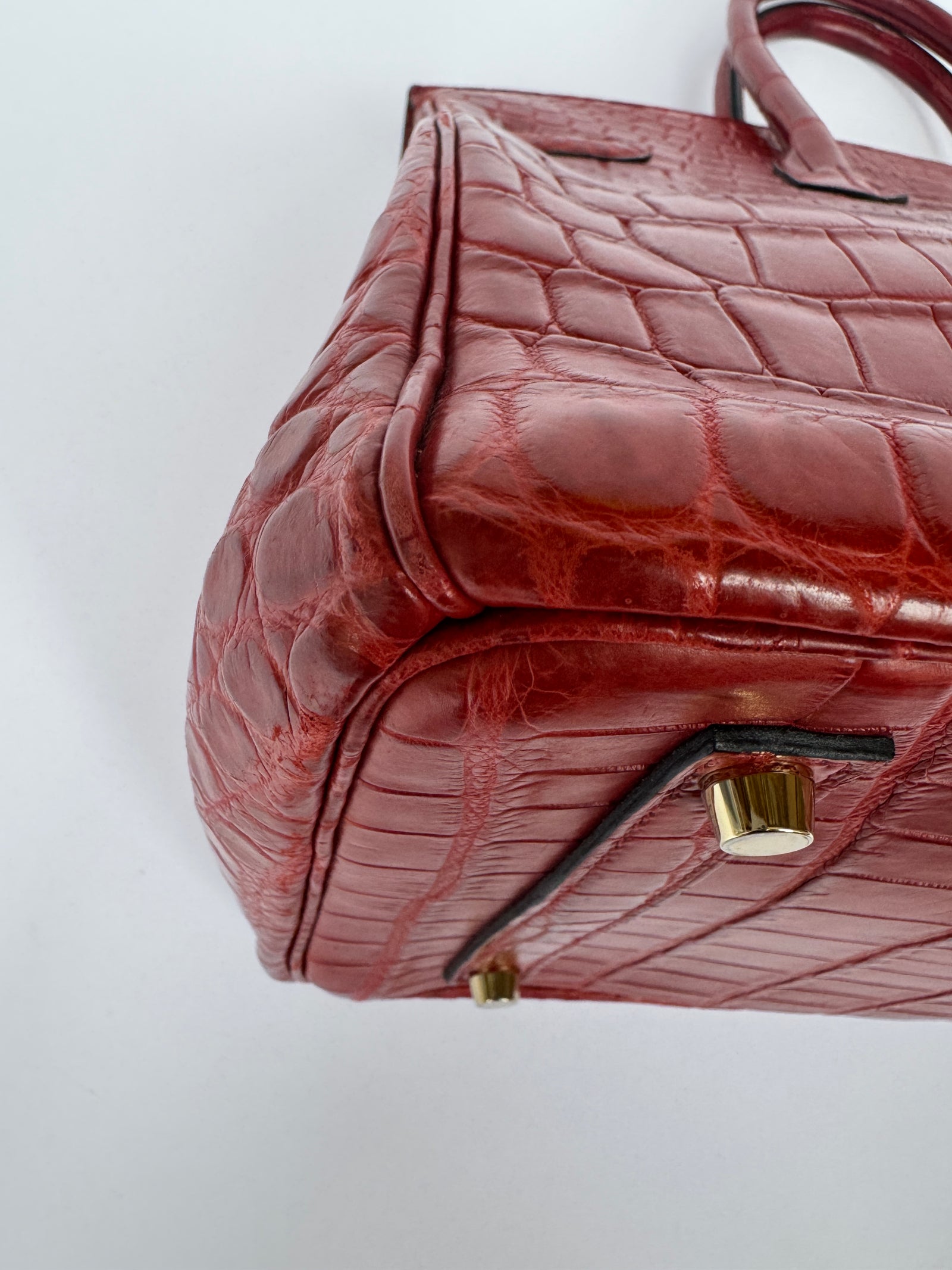 Hermes Birkin 35 Rouge H Niloticus Crocodile GHW