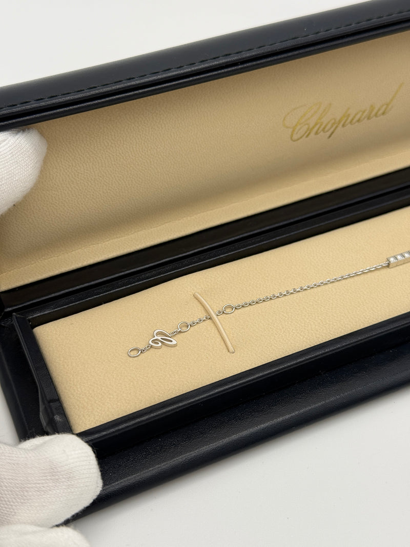Chopard 18kt White Gold Ice Cube Pure Half Set Diamond Bracelet