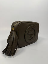 Gucci Soho Disco Crossbody Bag In Khaki  Leather