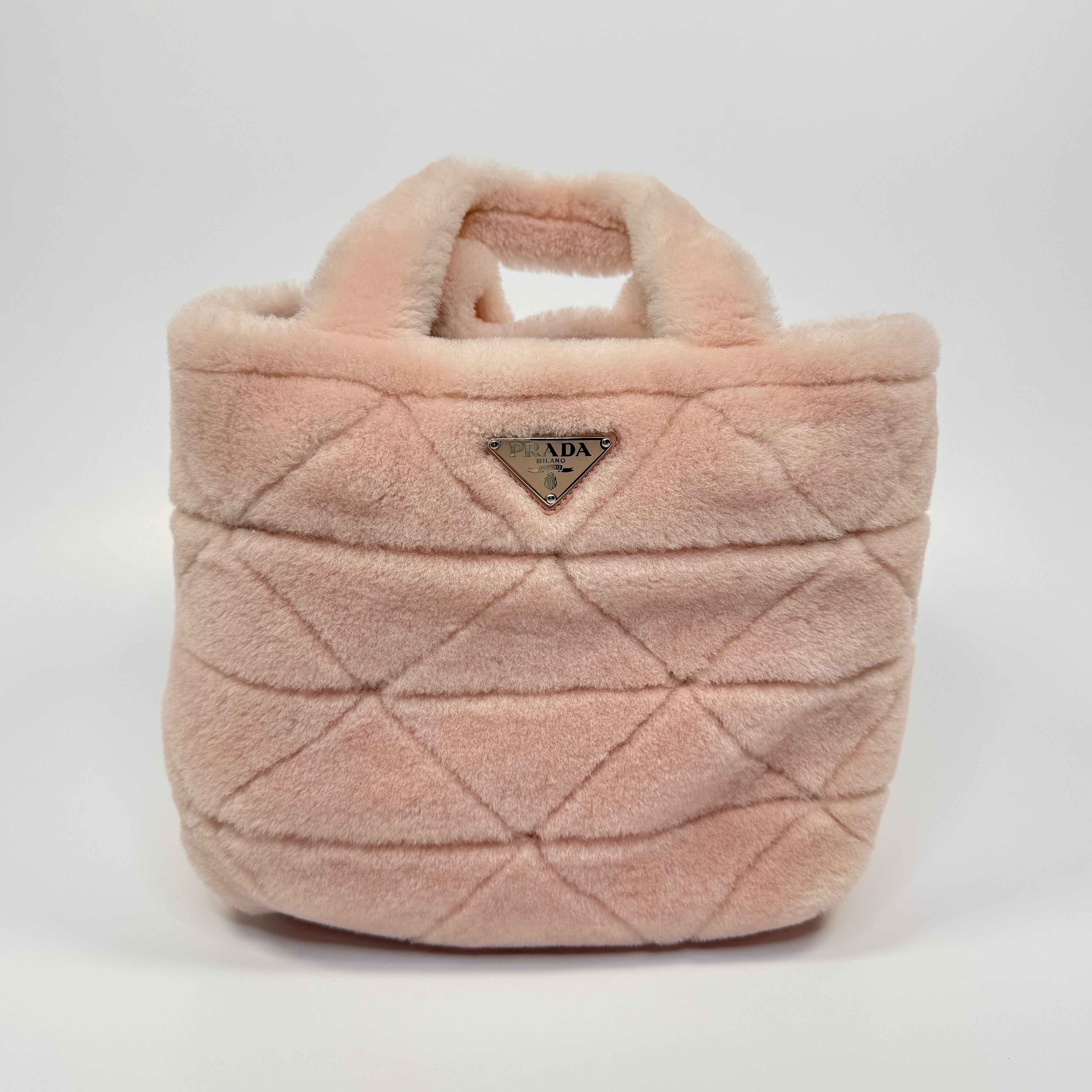 Prada Mini Shearling Tote Bag