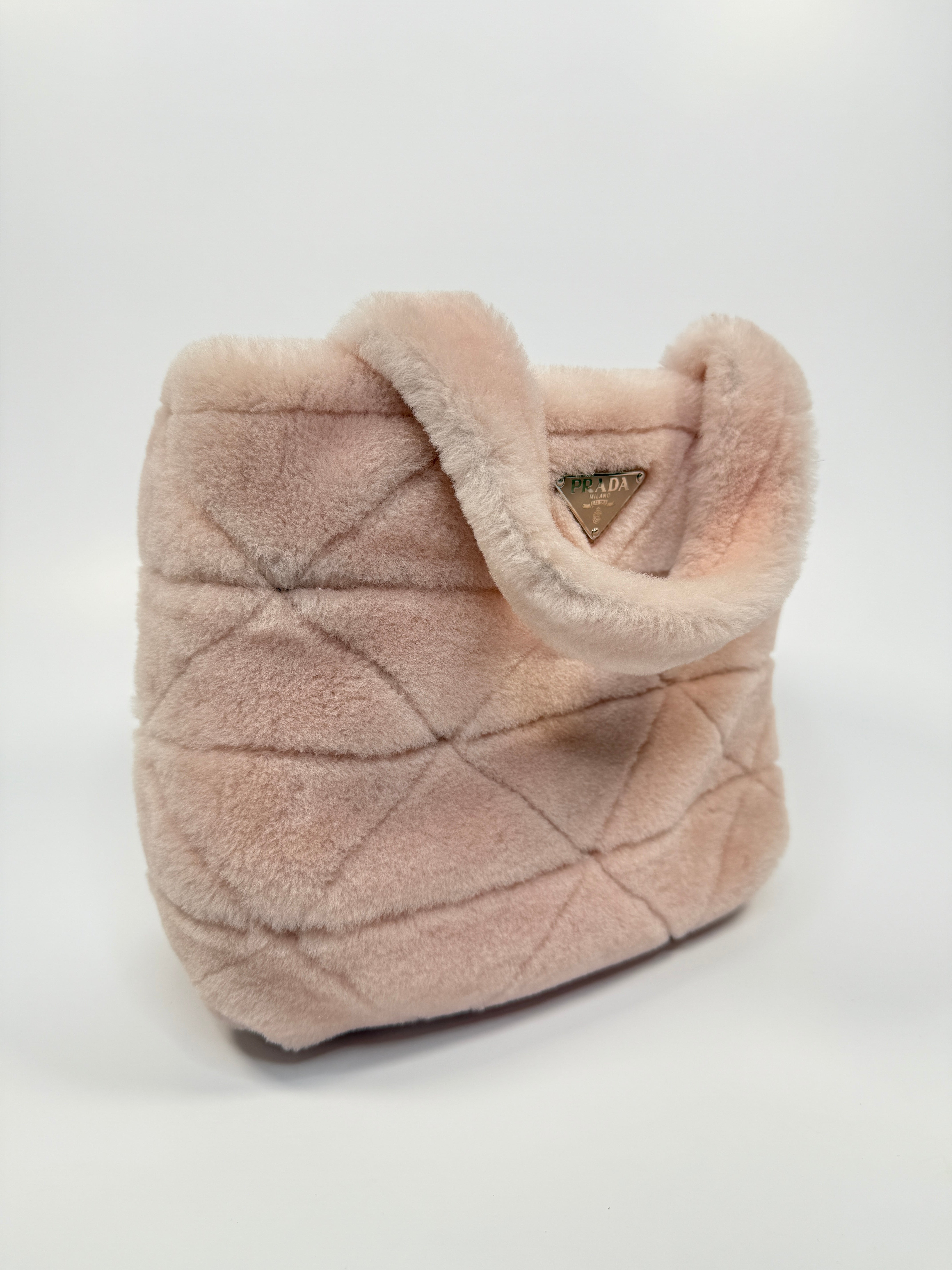 Prada Mini Shearling Tote Bag