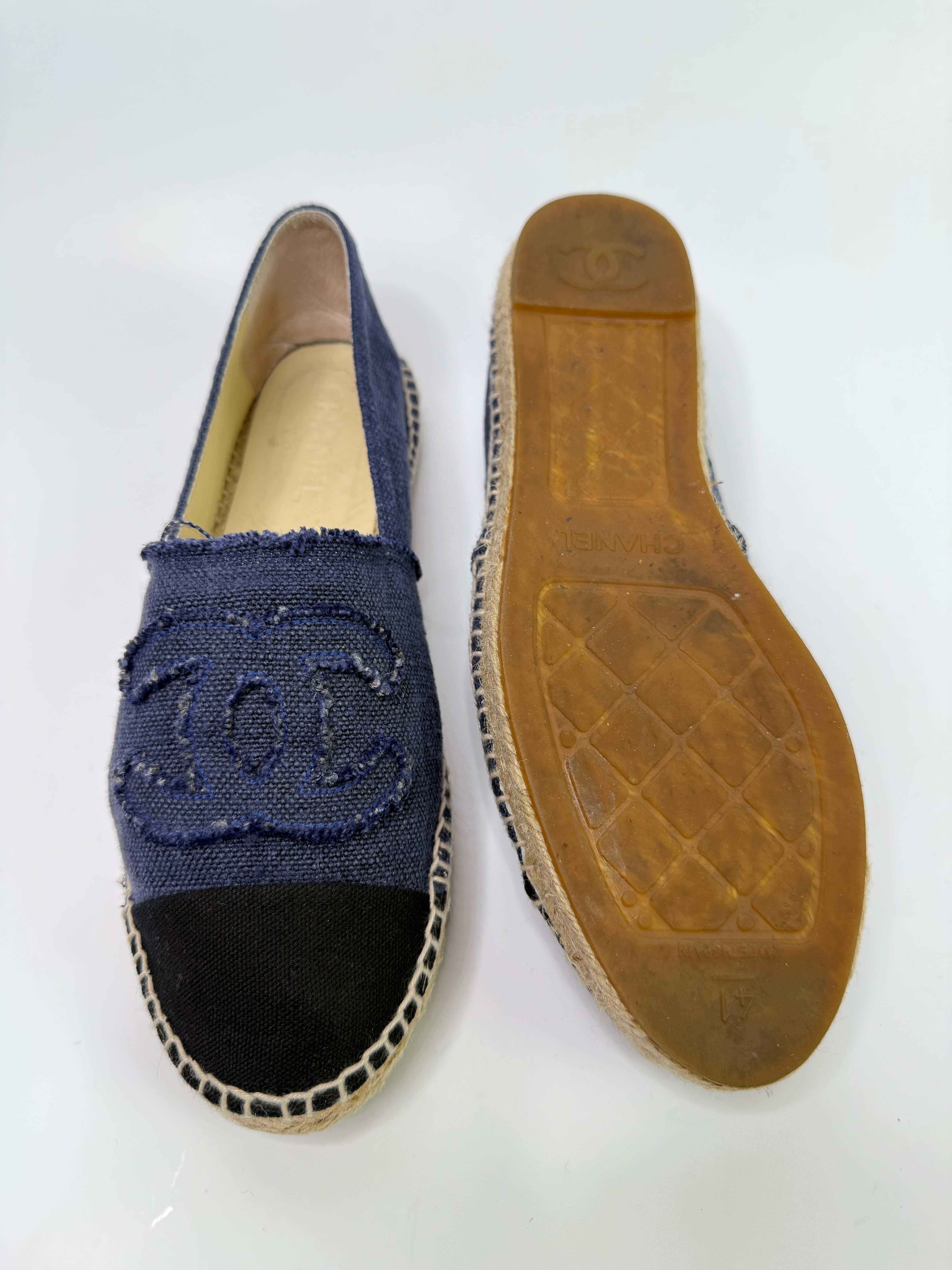 Chanel Blue Denim Espadrilles (Size 41/UK8)