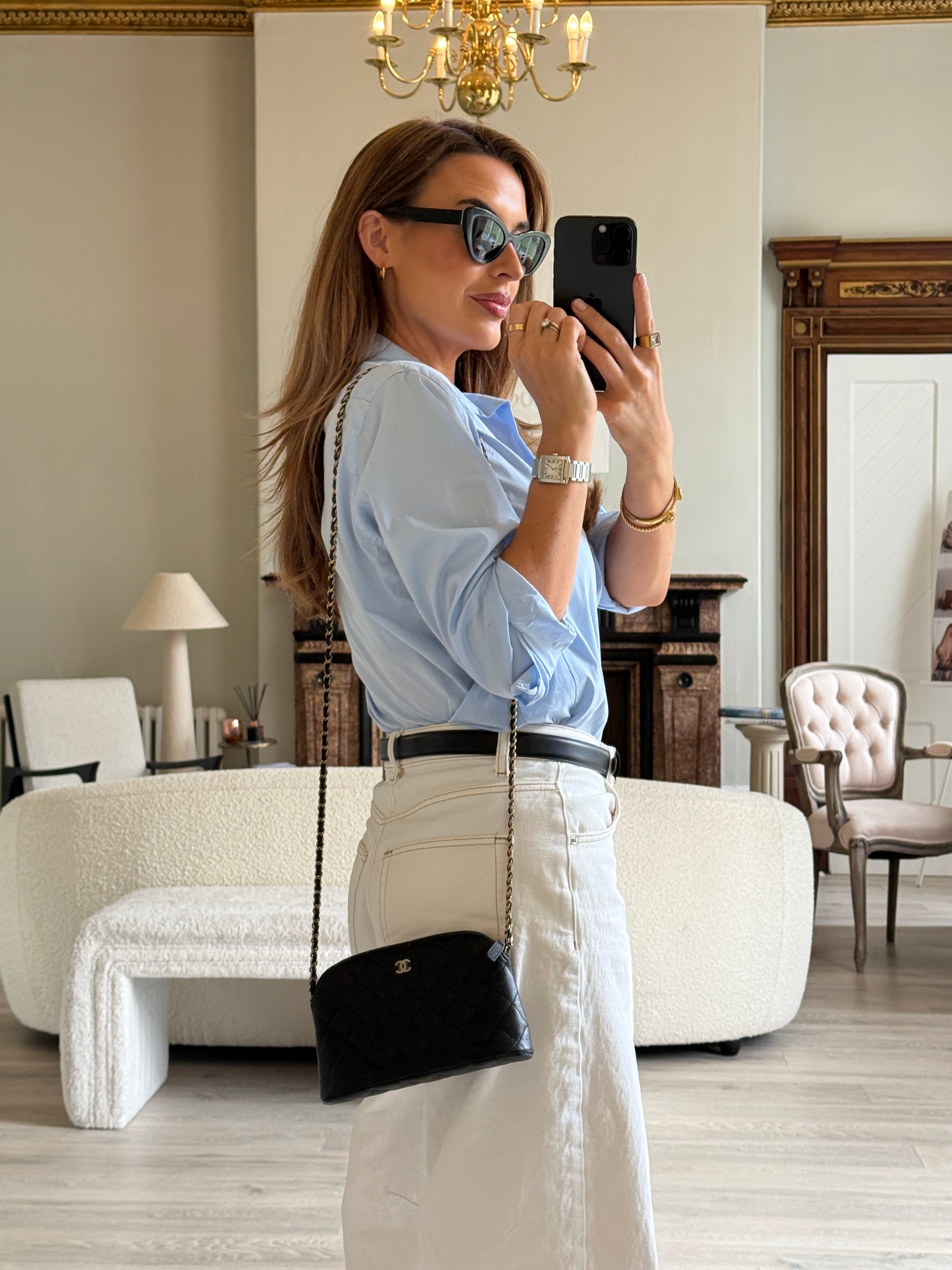 Chanel Mini Clutch On Chain Bag In Black Caviar Leather With Gold Hardware Authentic and preloved in Excellent Condition. 100% Authenticity guarantee 