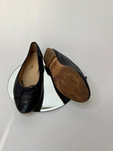 Chanel Navy Ballet Flats (Size 40.5 /UK 7.5)