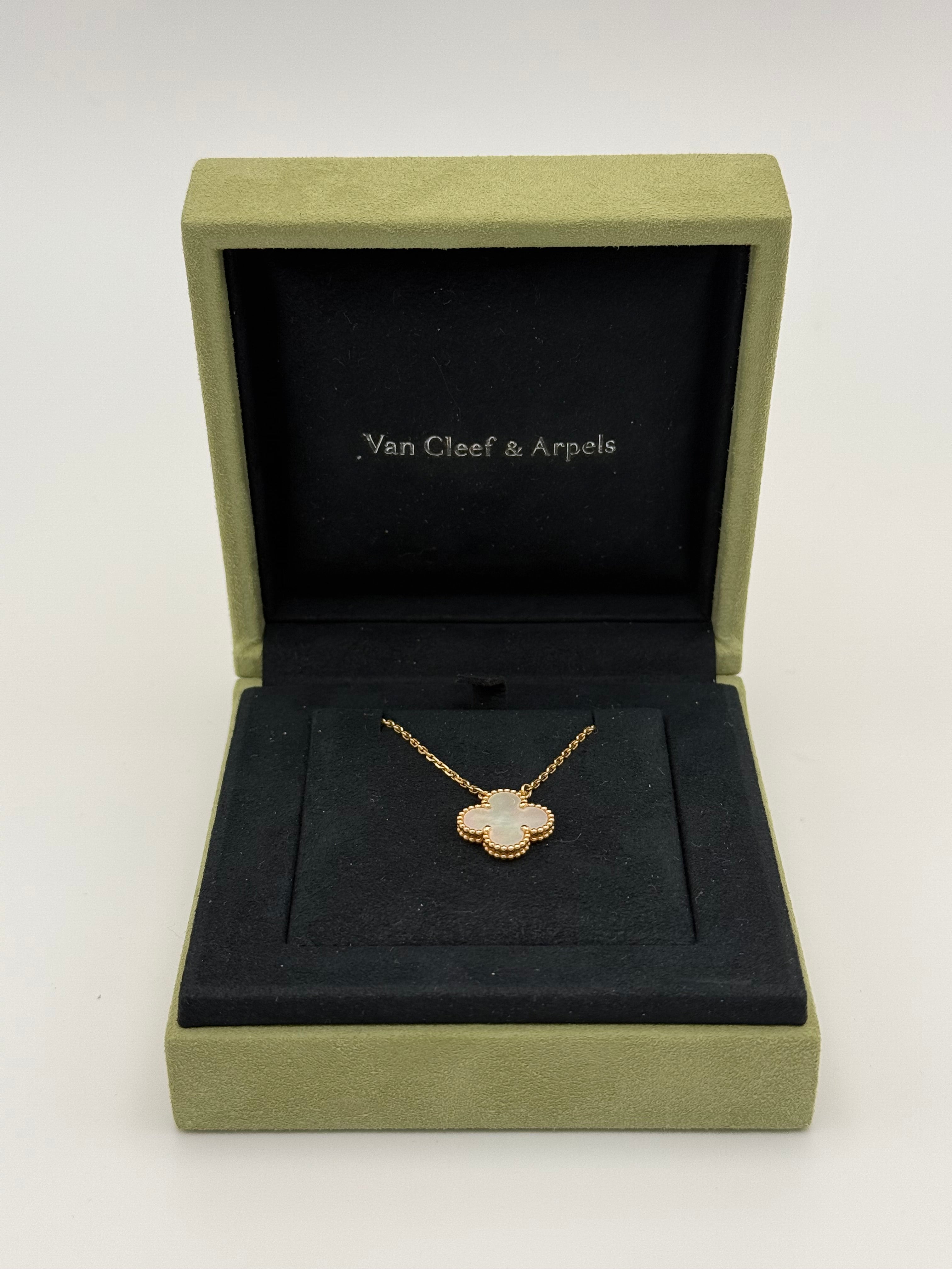 Van Cleef & Arpels Vintage Alhambra Gold & Mother-Of-Pearl Necklace