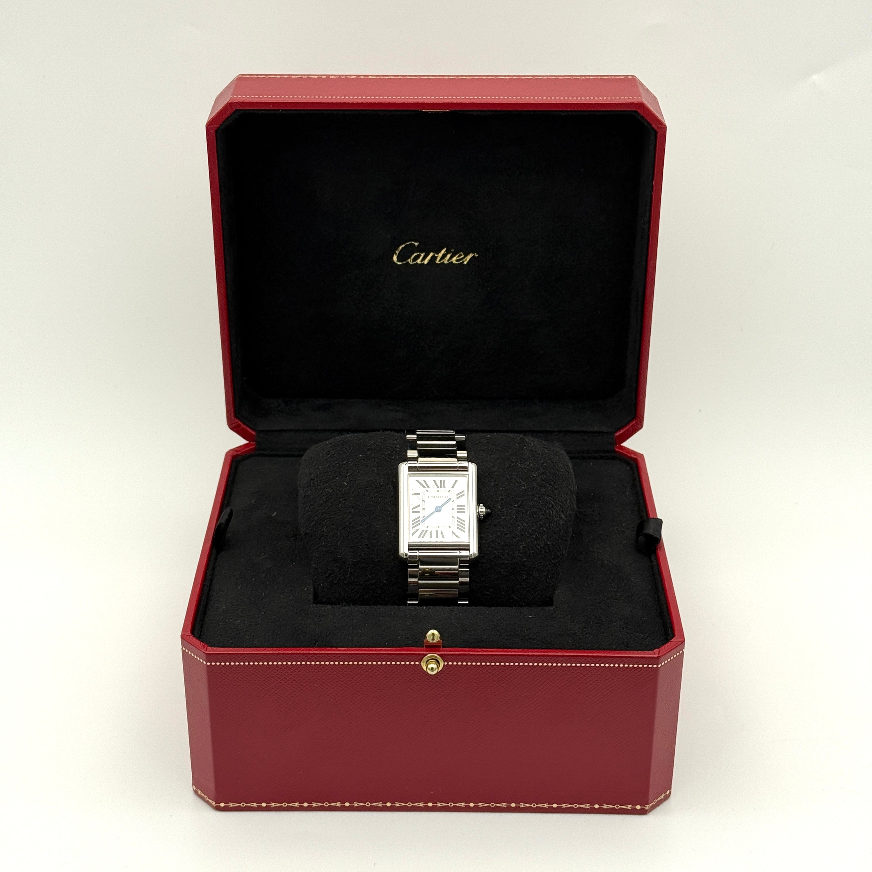 Cartier Tank Watch - Large Stainless Steel. Authentic and preloved. Excellent condition