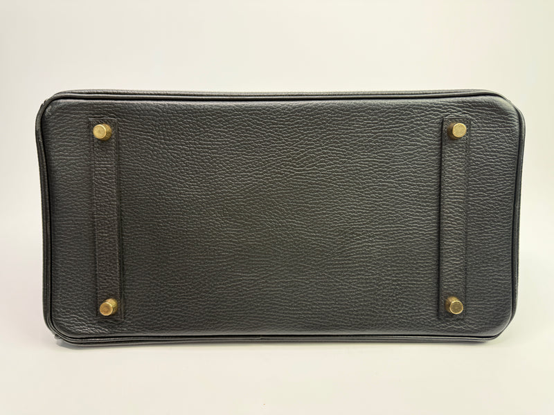 Hermès Birkin 35 Black Ardennes Leather With GHW
