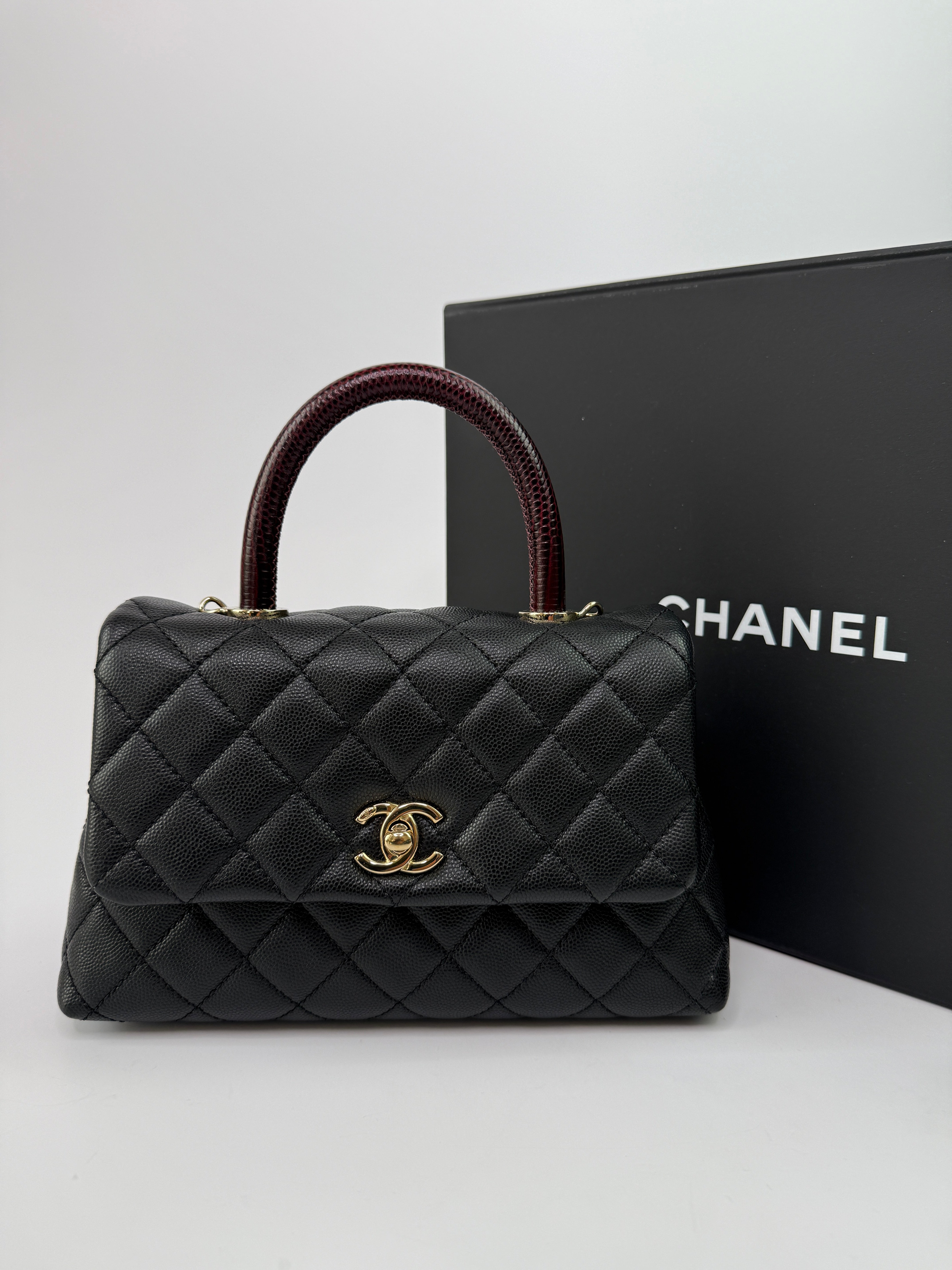 Chanel Small Coco In Black Caviar Leather With Gold Hardware
Pre Loved & Authentic 