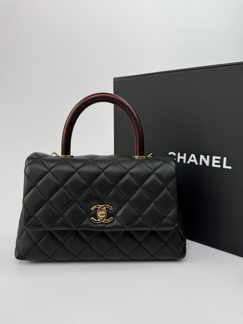 Chanel Small Coco In Black Caviar Leather With GHW
