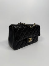 Chanel Mini Rectangle In Black Lambskin With PGHW