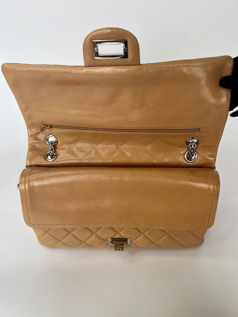 Chanel Beige Coated Lambskin Re Issue Flap Bag