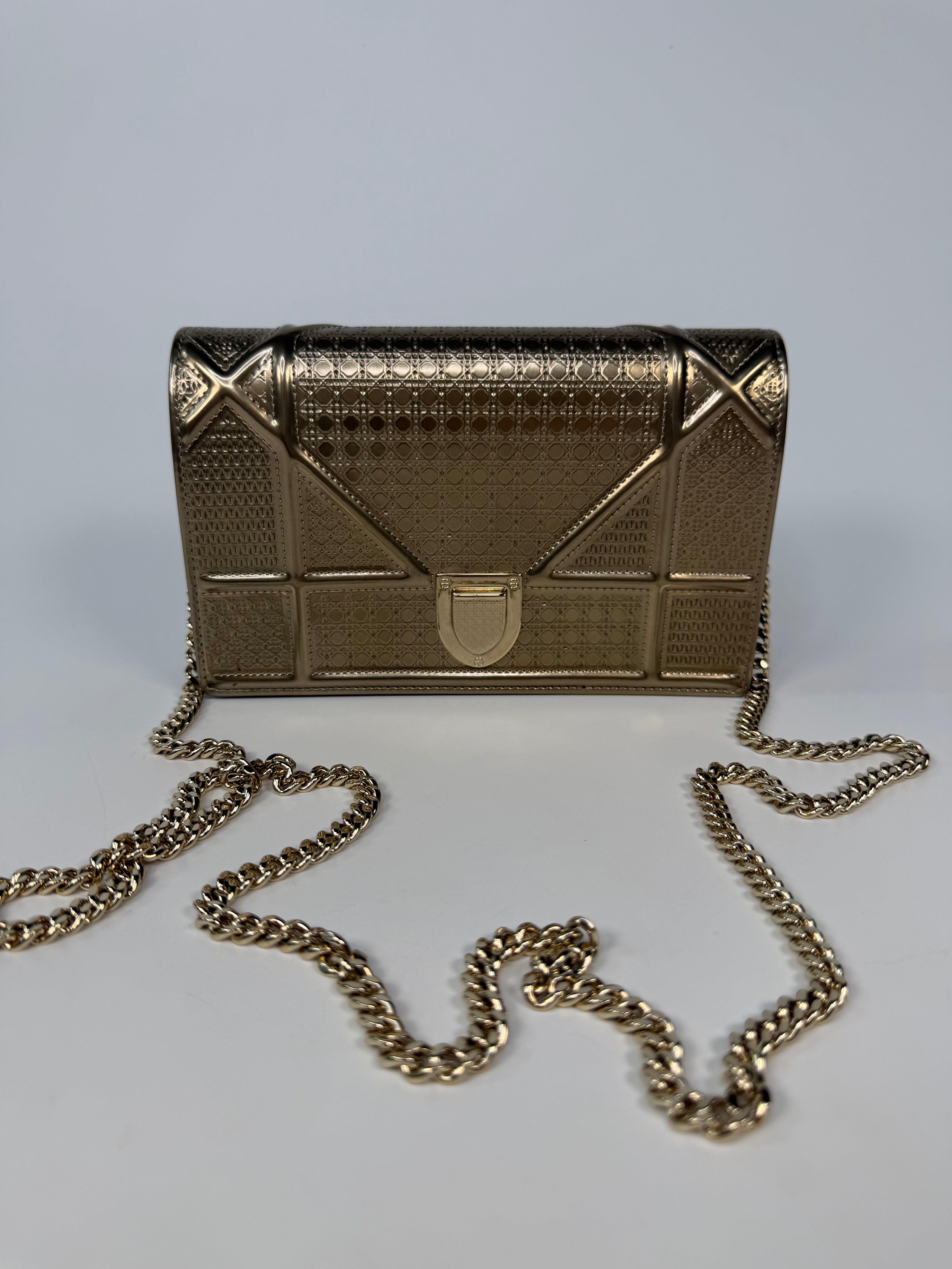 Authentic and preloved Christian Dior Mini Diorama Gold With Gold Hardware . Excellent condition. Verified by Luxe Cheshire 