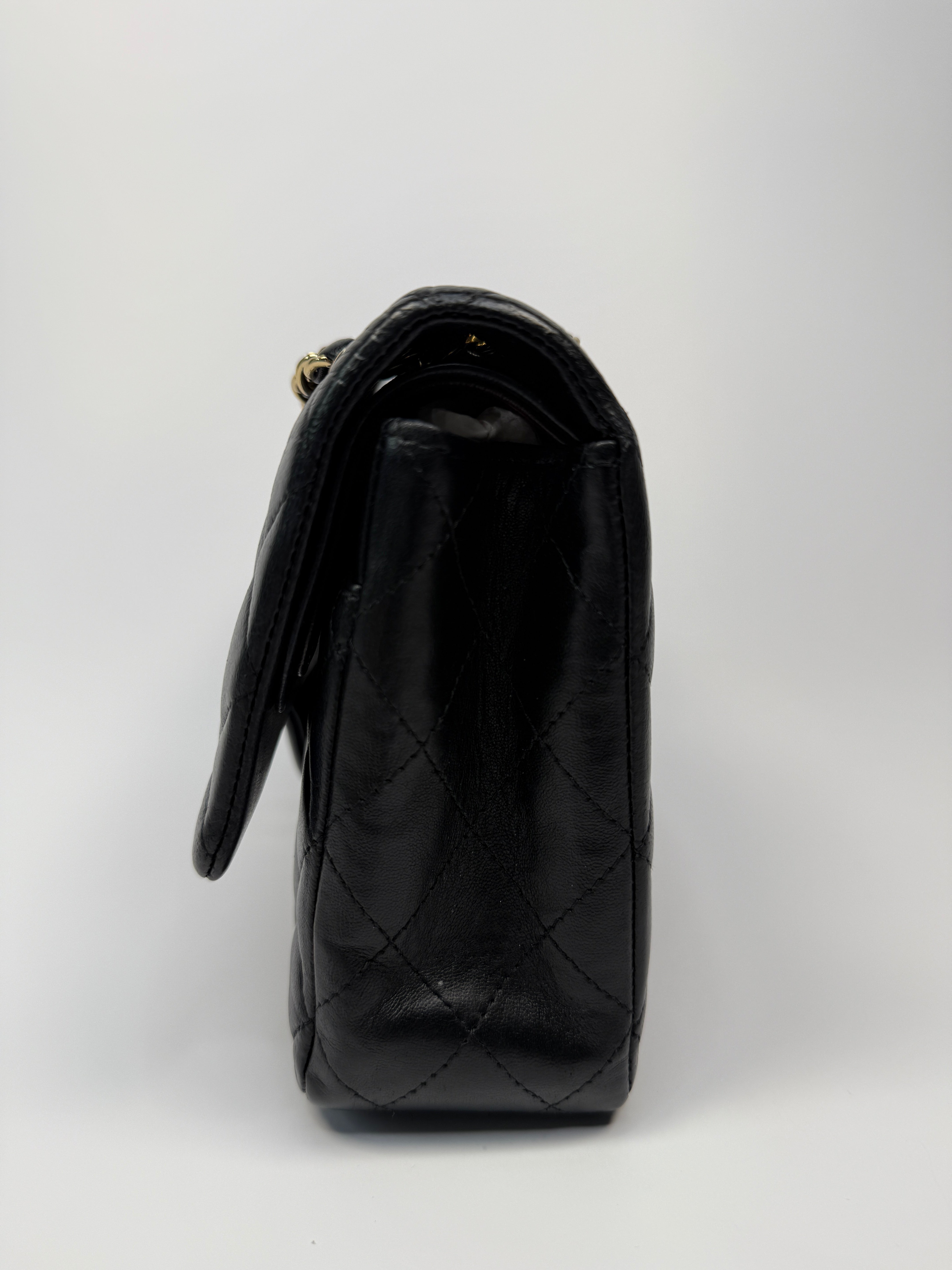 Chanel Medium Classic Double Flap Black Lambskin With Gold Hardware
Pre Loved & Authentic 