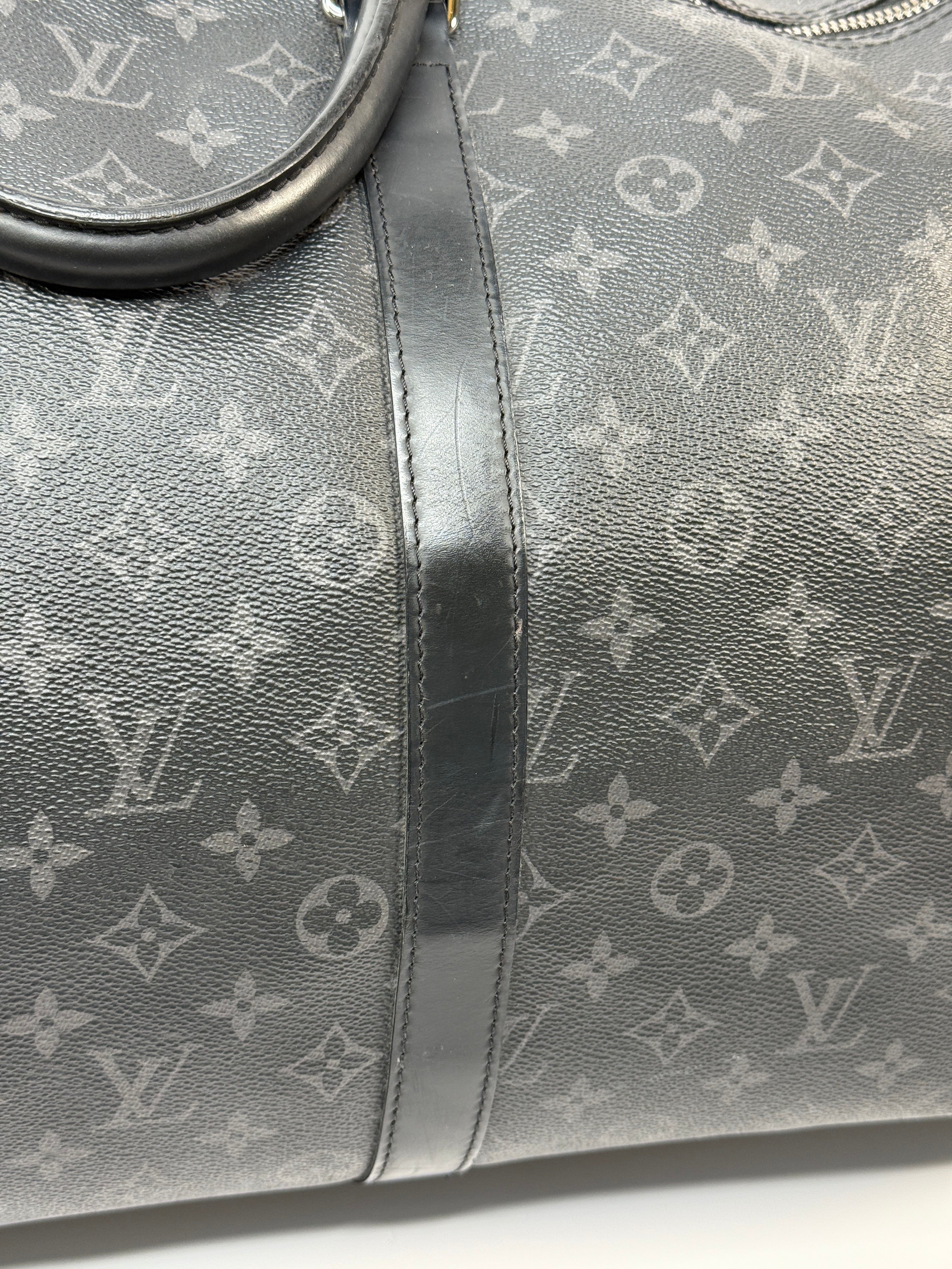 Louis Vuitton Keepall Bandouliere 55 Monogram Eclipse Black, Authentic and preloved. 