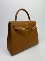 Hermès Kelly 28 Gold Sellier Epsom Leather With GHW