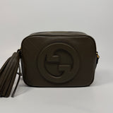 Gucci Soho Disco Crossbody Bag In Khaki  Leather