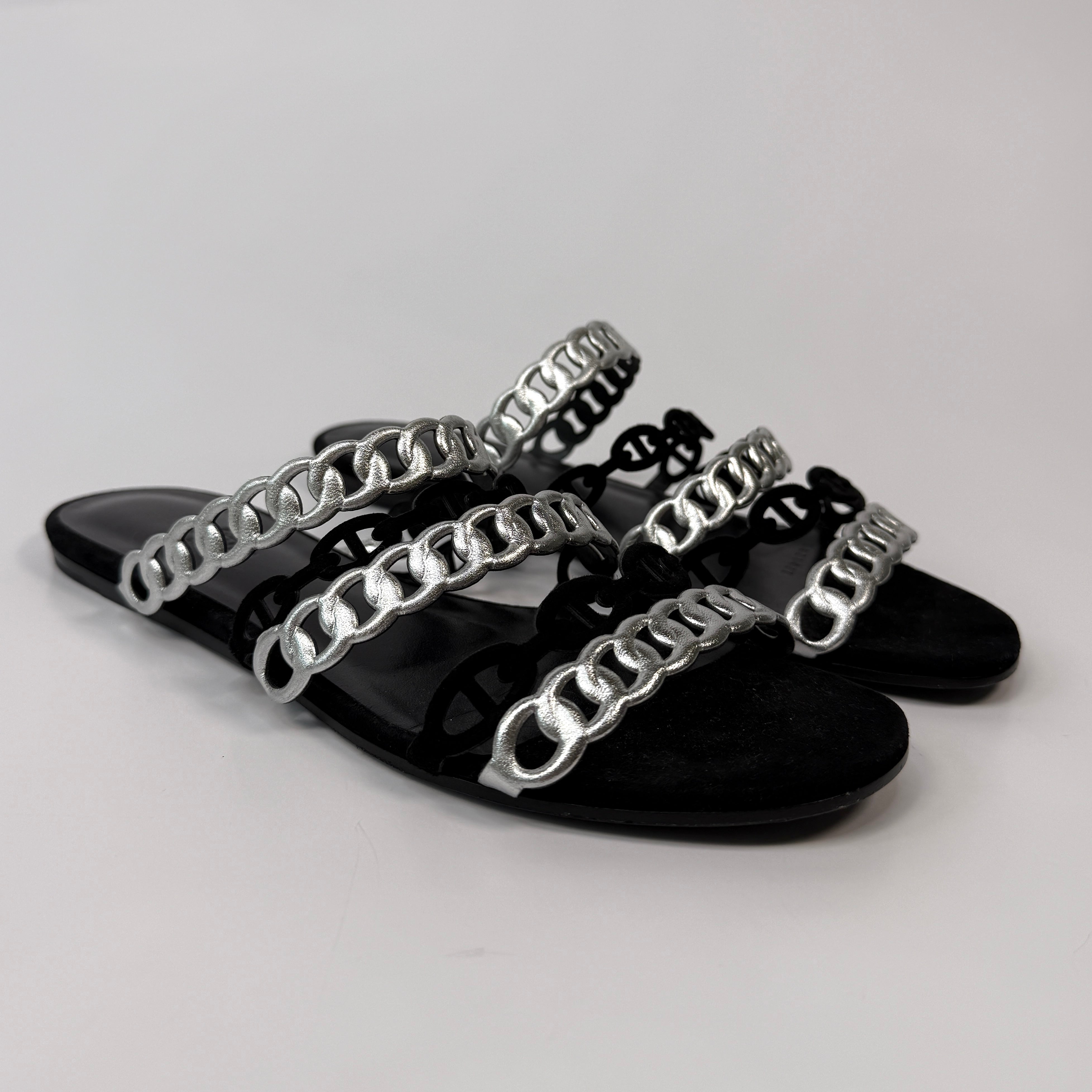 Hermès Chaine Pavot d'Ancre Sandals (size 38.5/UK5.5)