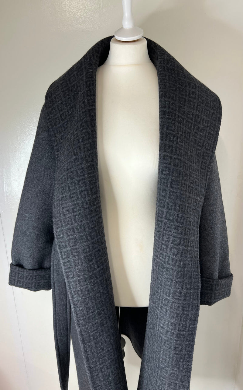 Givenchy Grey Wool Coat (Size 44/UK 16)