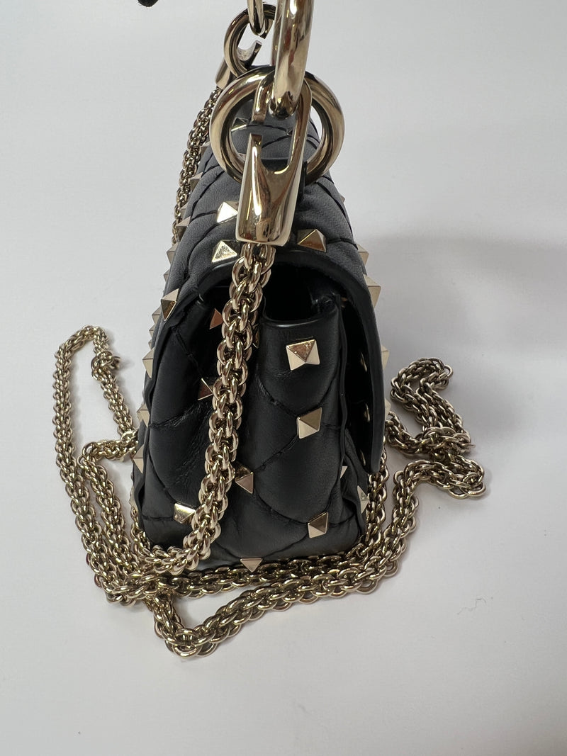 Valentino Garavani Micro Black Rockstud Bag