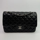 Chanel Jumbo Black Lambskin Leather With SHW