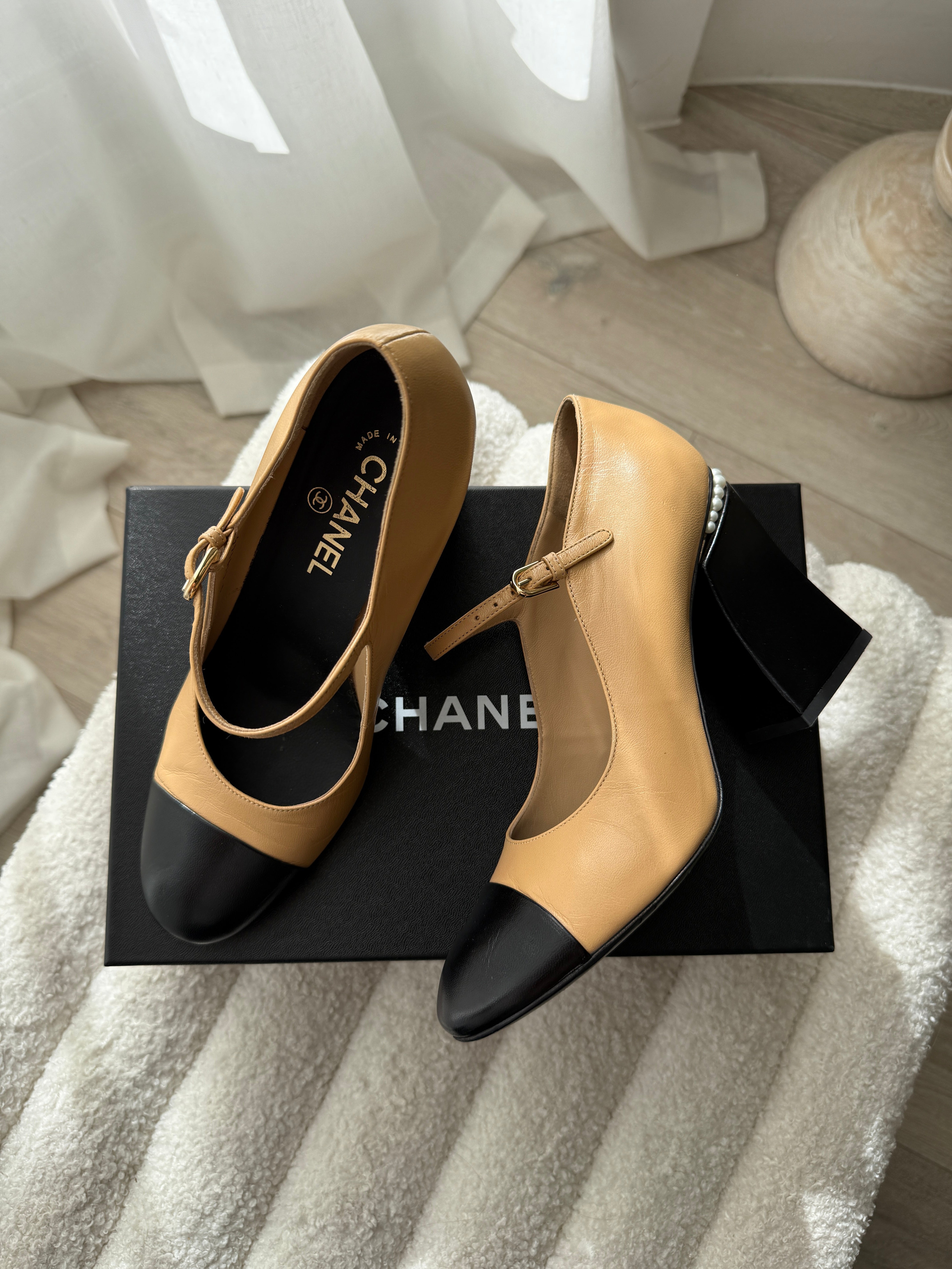 Chanel 22A Mary-Jane Embellished Shoes  (Size 40/UK7)