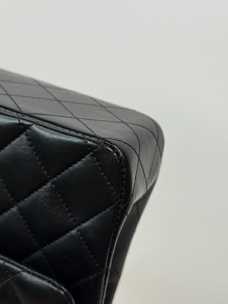 Chanel Medium Classic Double Flap Black Lambskin With GHW
