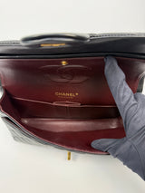 Chanel Medium Classic Double Flap Black Lambskin With GHW