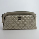 Chanel Clutch In Metallic Gold Calfskin Leather With RHW