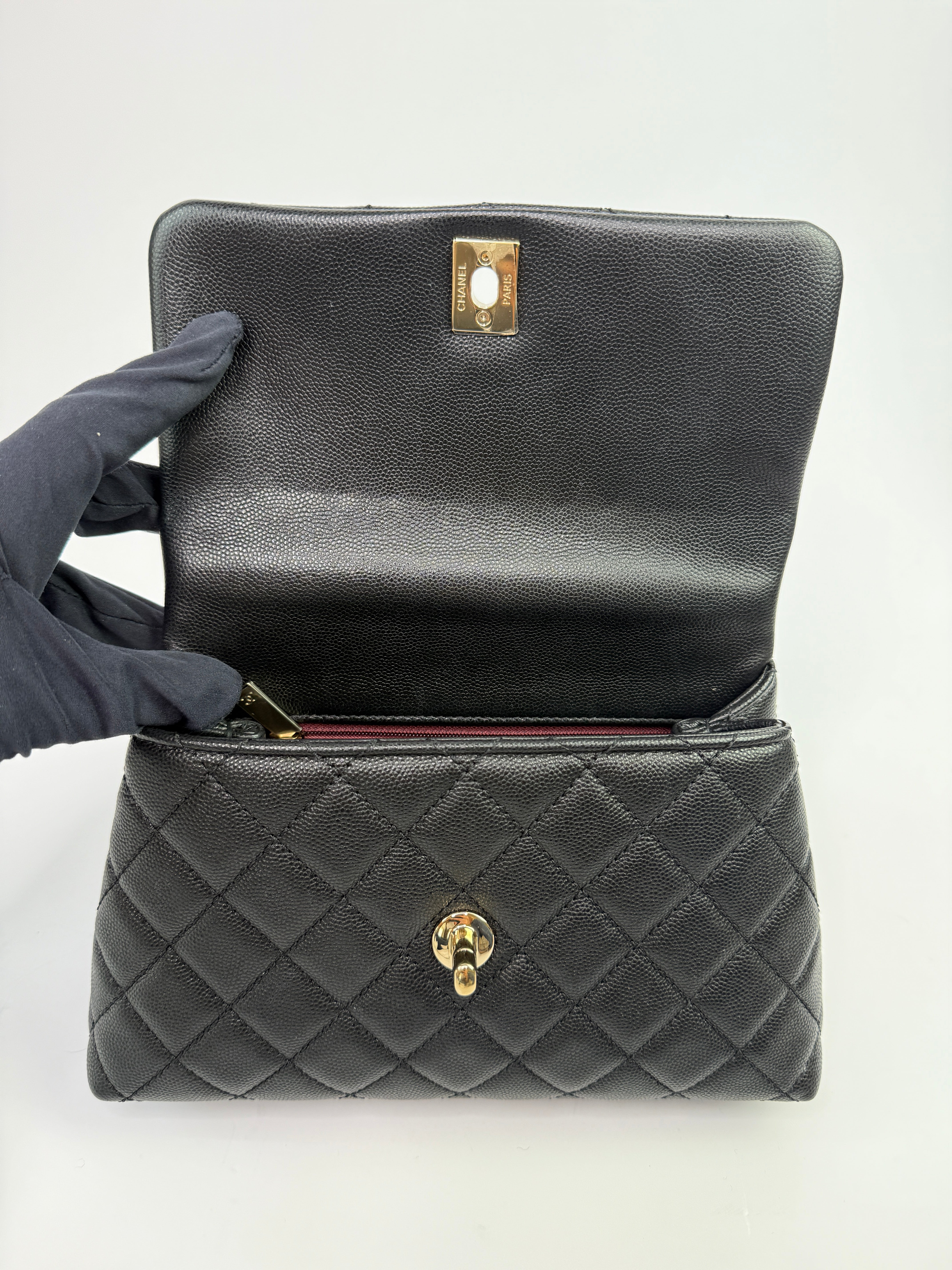 Chanel Small Coco In Black Caviar Leather With Gold Hardware
Pre Loved & Authentic 