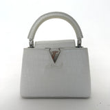 Louis Vuitton Capucines BB In Soft Shine White Alligator Leather