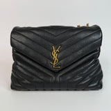 Saint Laurent Medium Grain De Poudre Loulou Shoulder Bag