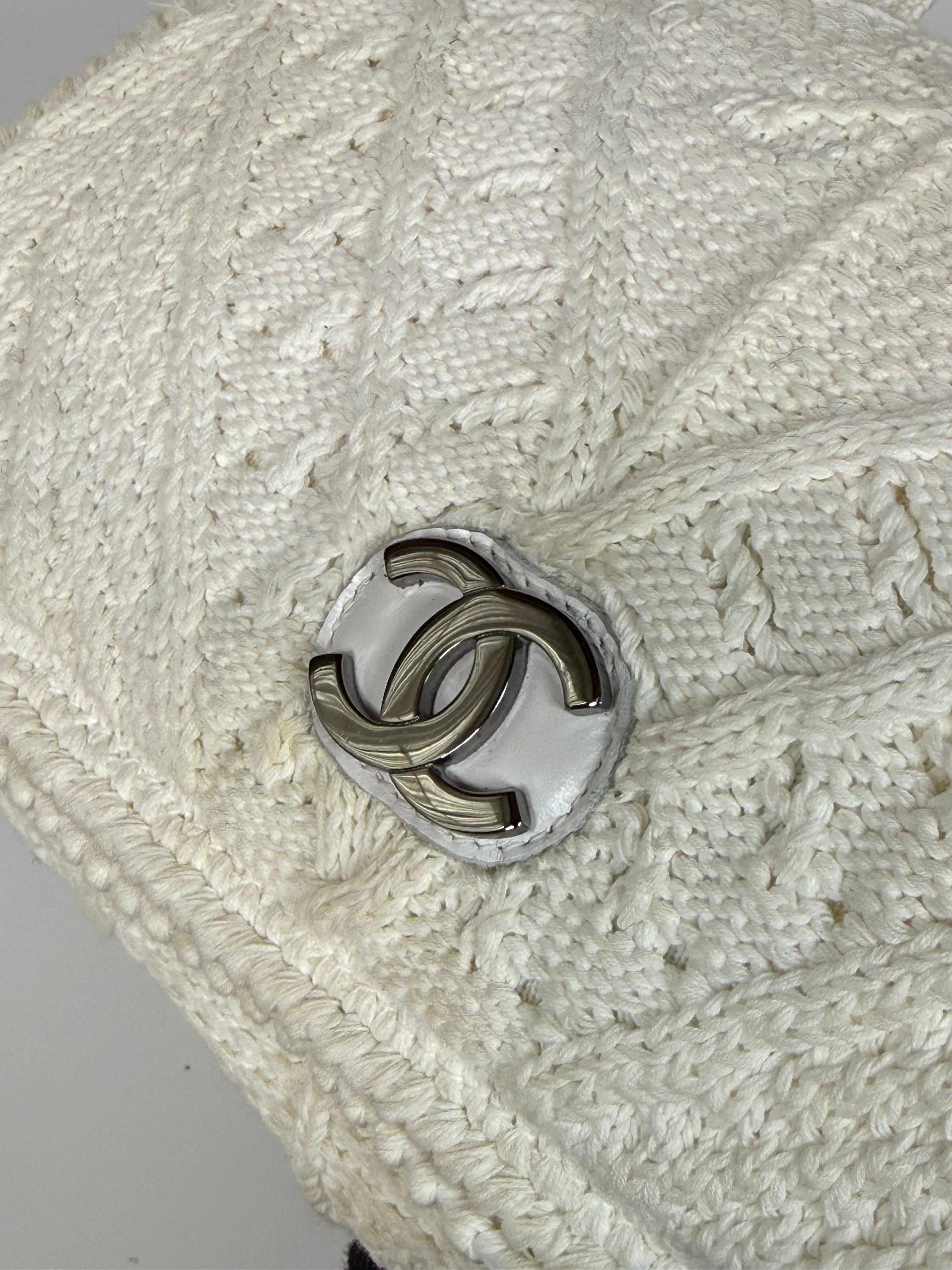 Authentic and preloved Chanel Vintage White Crotchet Flap Bag With Silver hardware. Good condition. 100% Authenticity guarantee 