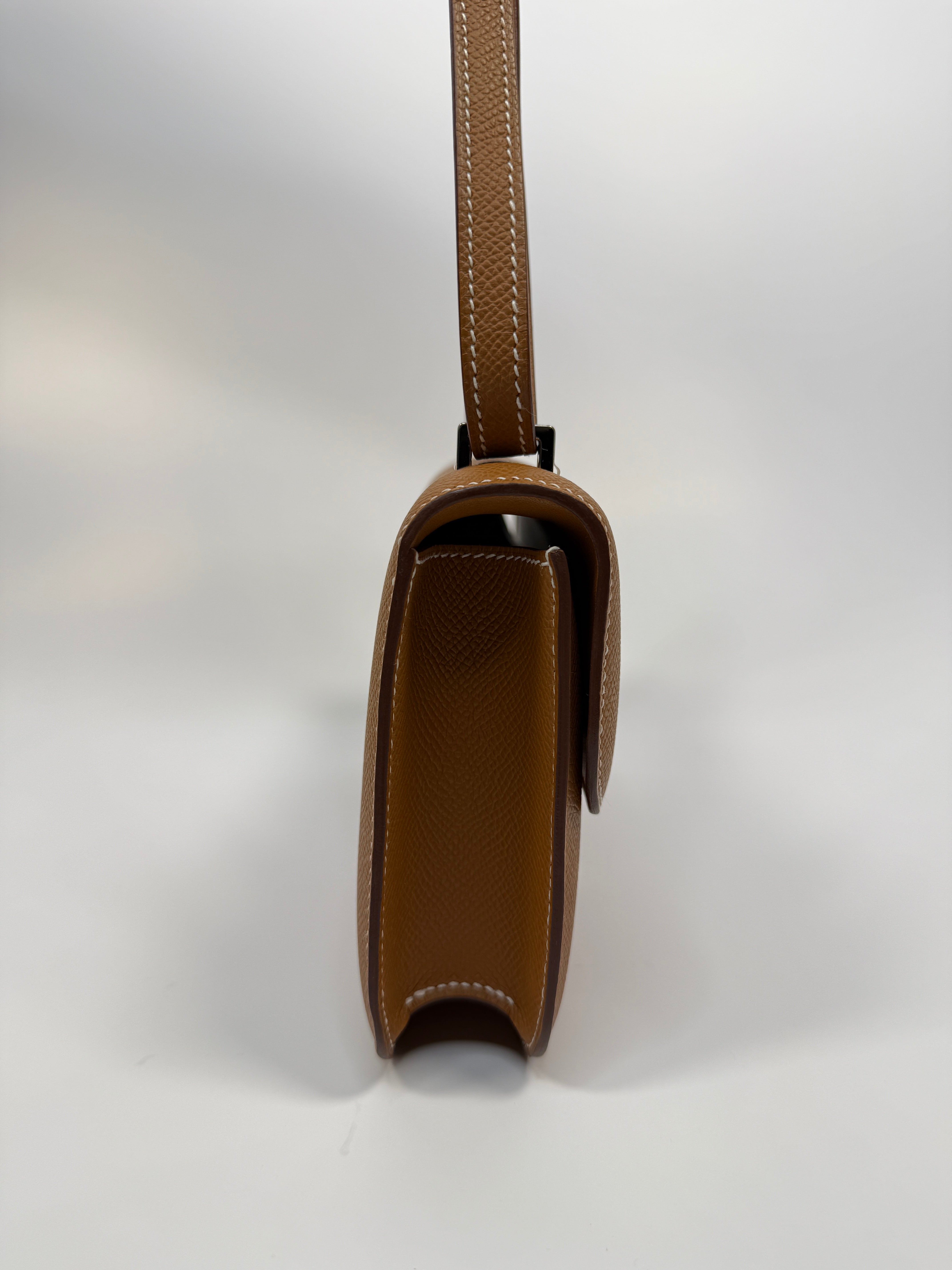 Authentic Pre Loved Hermès Constance Elan In Gold Epsom Leather With Palladium Hardware New & Unused