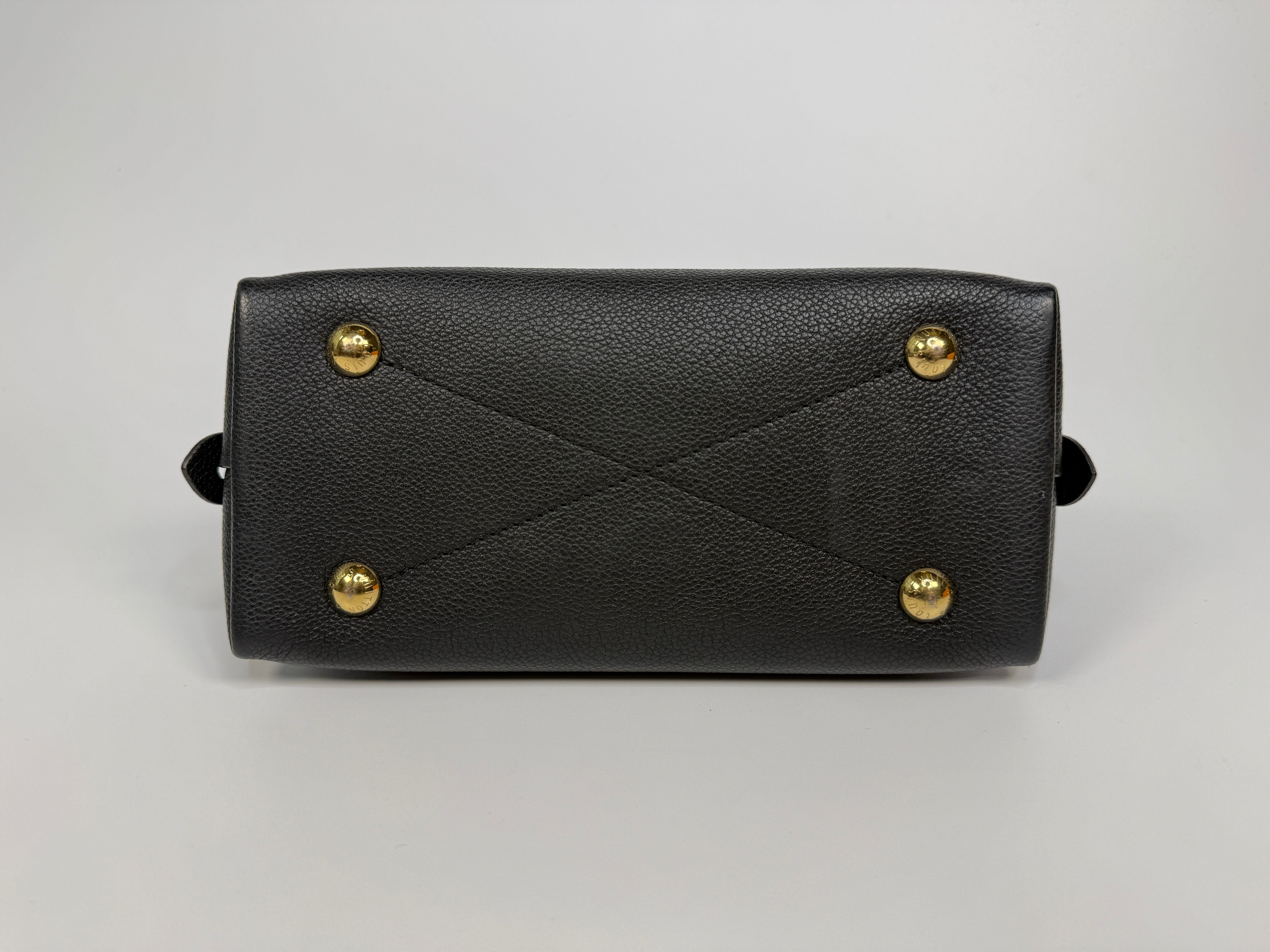 Authentic and preloved Louis Vuitton Alma BB In Empreinte Black Monogram With Gold Hardware