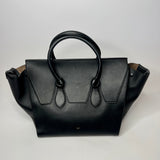 Celine Large Tie Bag In Black Leather