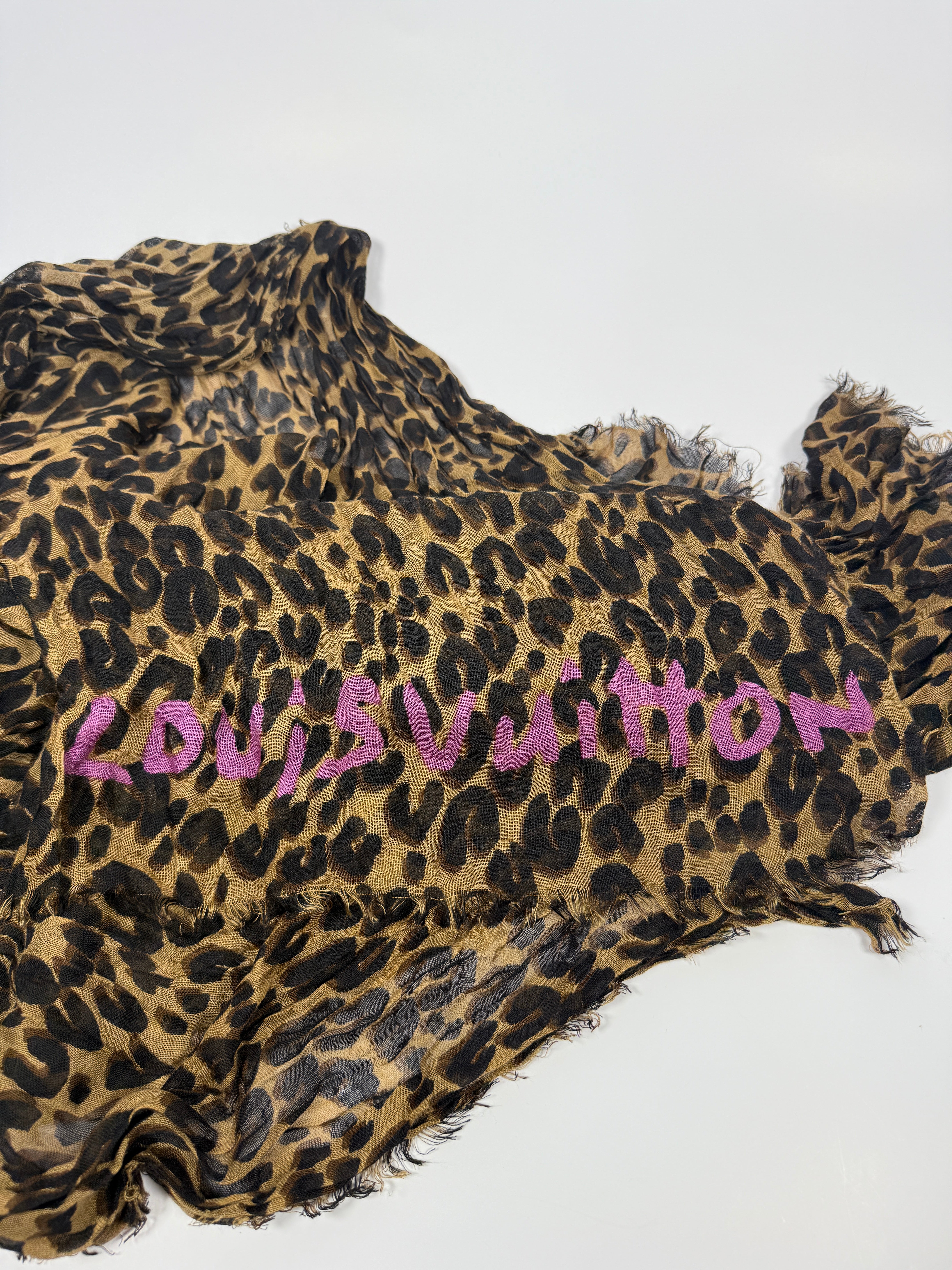 Authentic and Pre loved Louis Vuitton Leopard Stole In Very Good condition