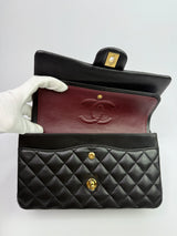 Chanel Medium Classic Double Flap Black Lambskin With GHW